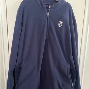 Adidas navy blue pull over Men’s jacket size XL